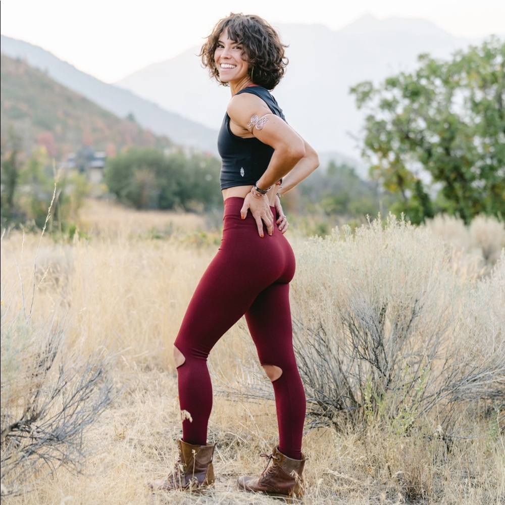 Free People Knee slit legging